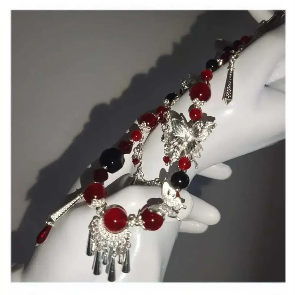 Hua Cheng Blood Rain Phone Strap, Silver Butterfly Chinese Style, TGCF Ita Bag C